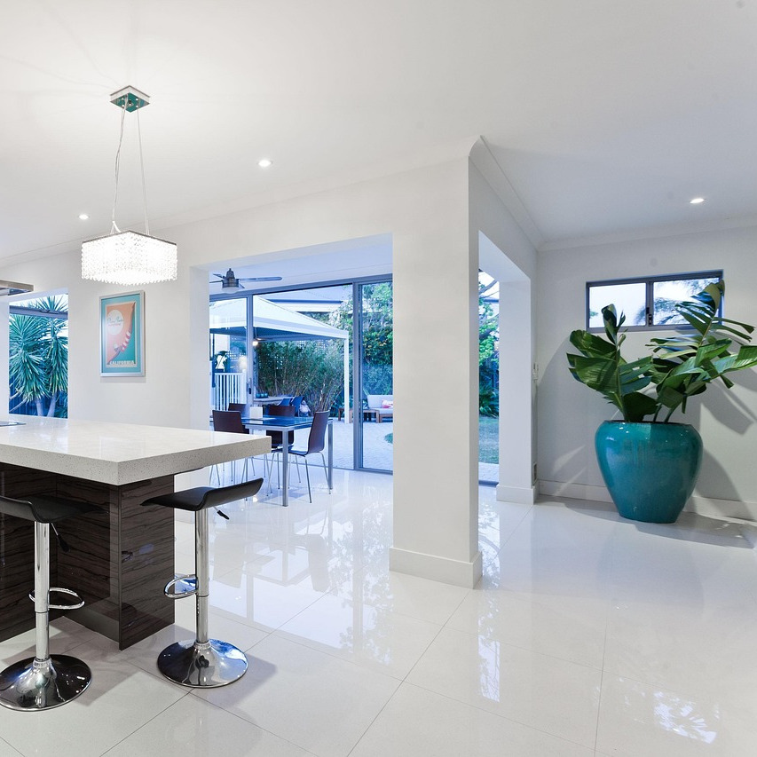 clean bright living room home interior